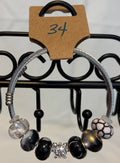 Stainless steel wrap bracelet with turtle charm