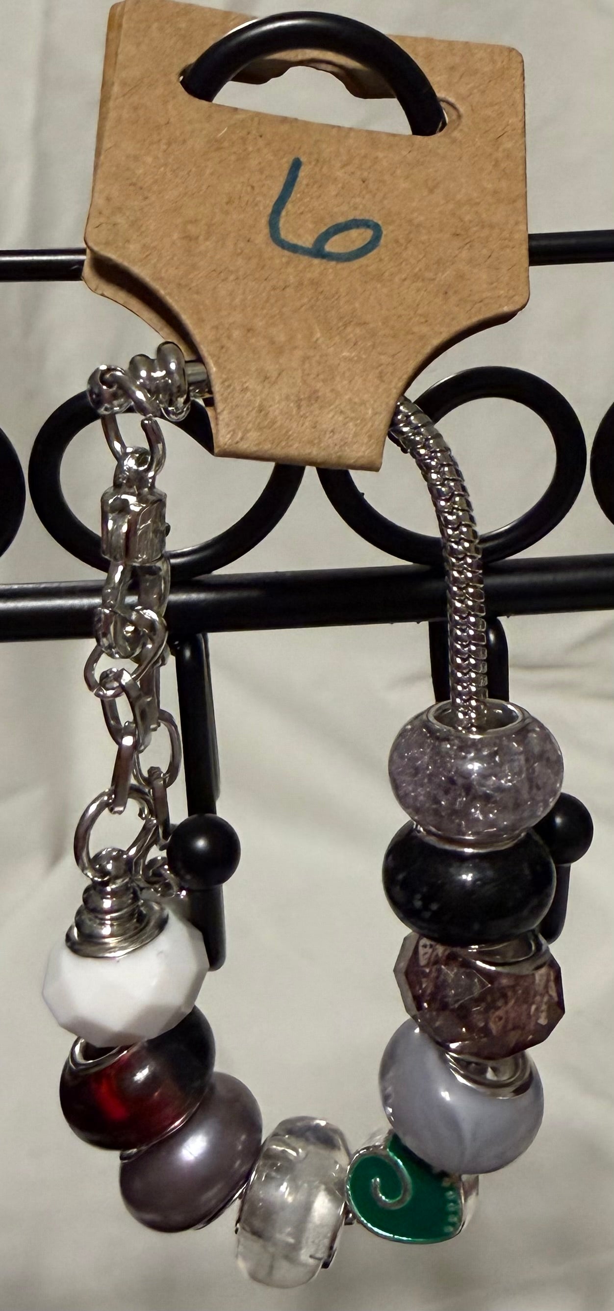 Silver adjustable bracelet heart charm