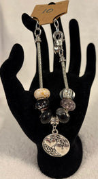 Stainless steel bracelet heart sister charm